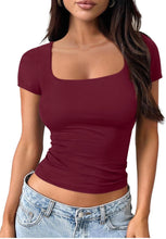 Load image into Gallery viewer, Custom 2000s Square Neck Top