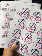 Load image into Gallery viewer, 5 Custom Business Logo Sticker Sheets – Personalized Stickers for Small Businesses