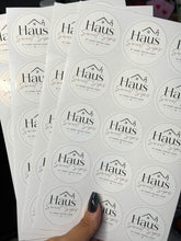 Load image into Gallery viewer, 5 Custom Business Logo Sticker Sheets – Personalized Stickers for Small Businesses