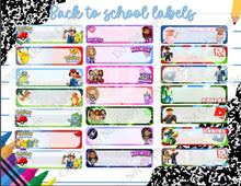 Load image into Gallery viewer, Personalized Back-to-school Labels
