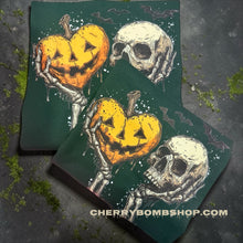 Load image into Gallery viewer, Spooky Halloween Skeleton &amp; Jack-O’-Lantern Sweatshirt

