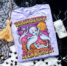 Load image into Gallery viewer, You Look Like You’ve Seen a Ghost Graphic Tee – Retro 90s Halloween Shirt-Purple
